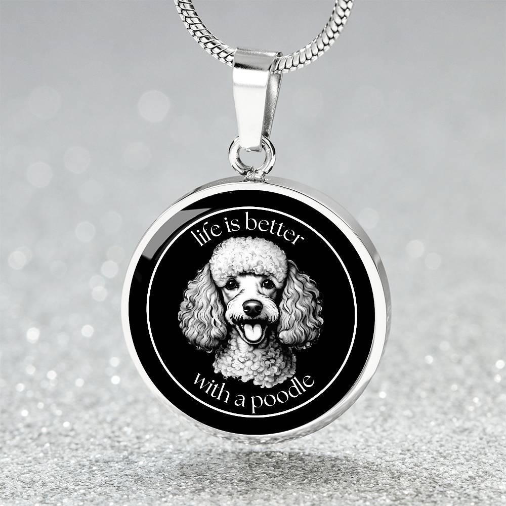 Life Is Better With A Poodle Graphic Necklace - Real Rad Boutique