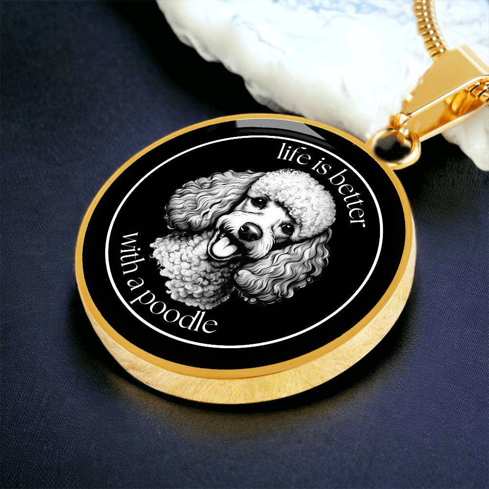 Life Is Better With A Poodle Graphic Necklace - Real Rad Boutique
