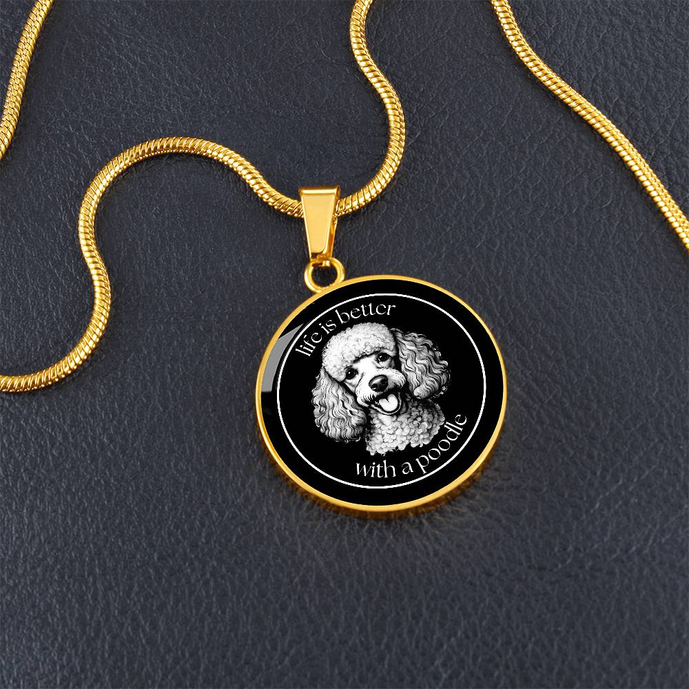 Life Is Better With A Poodle Graphic Necklace - Real Rad Boutique