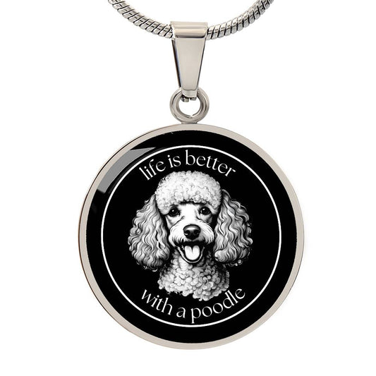 Life Is Better With A Poodle Graphic Necklace - Real Rad Boutique