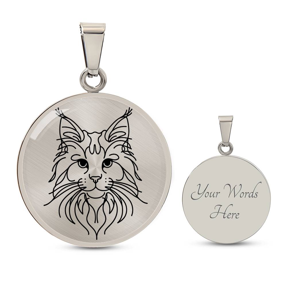 Majestic Maine Coon Graphic Necklace - Real Rad Boutique