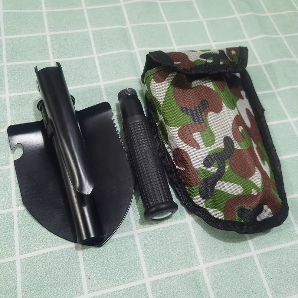 Multifunctional Military Folding Shovel – Outdoor Survival Tool with Pick, Hoe & Carry Bag - Real Rad Boutique