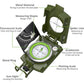 Multifunctional Military - Grade Survival Compass – Waterproof Metal with Fluorescent Dial & Inclinometer - Real Rad Boutique