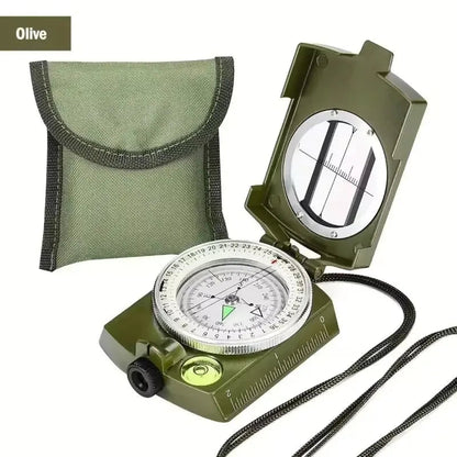 Multifunctional Military - Grade Survival Compass – Waterproof Metal with Fluorescent Dial & Inclinometer - Real Rad Boutique