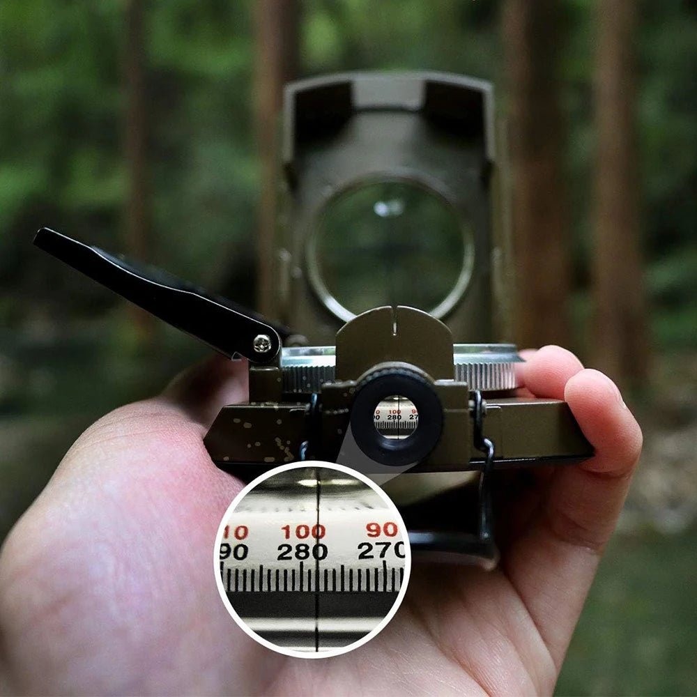 Multifunctional Military - Grade Survival Compass – Waterproof Metal with Fluorescent Dial & Inclinometer - Real Rad Boutique