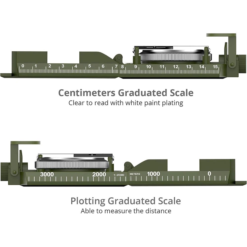 Multifunctional Military - Grade Survival Compass – Waterproof Metal with Fluorescent Dial & Inclinometer - Real Rad Boutique