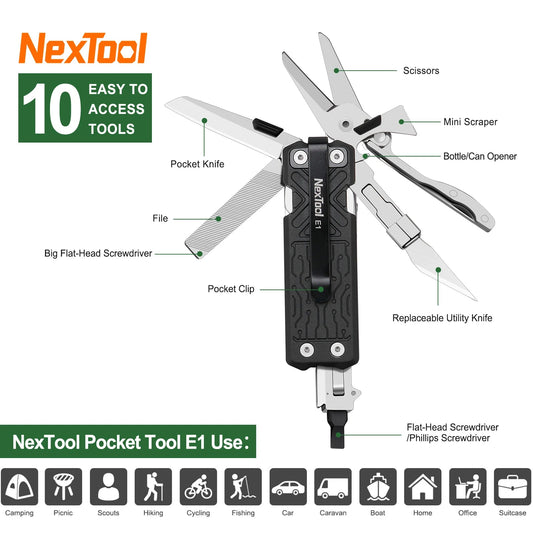 NexTool 10 - in - 1 Pocket Multitool - Real Rad Boutique