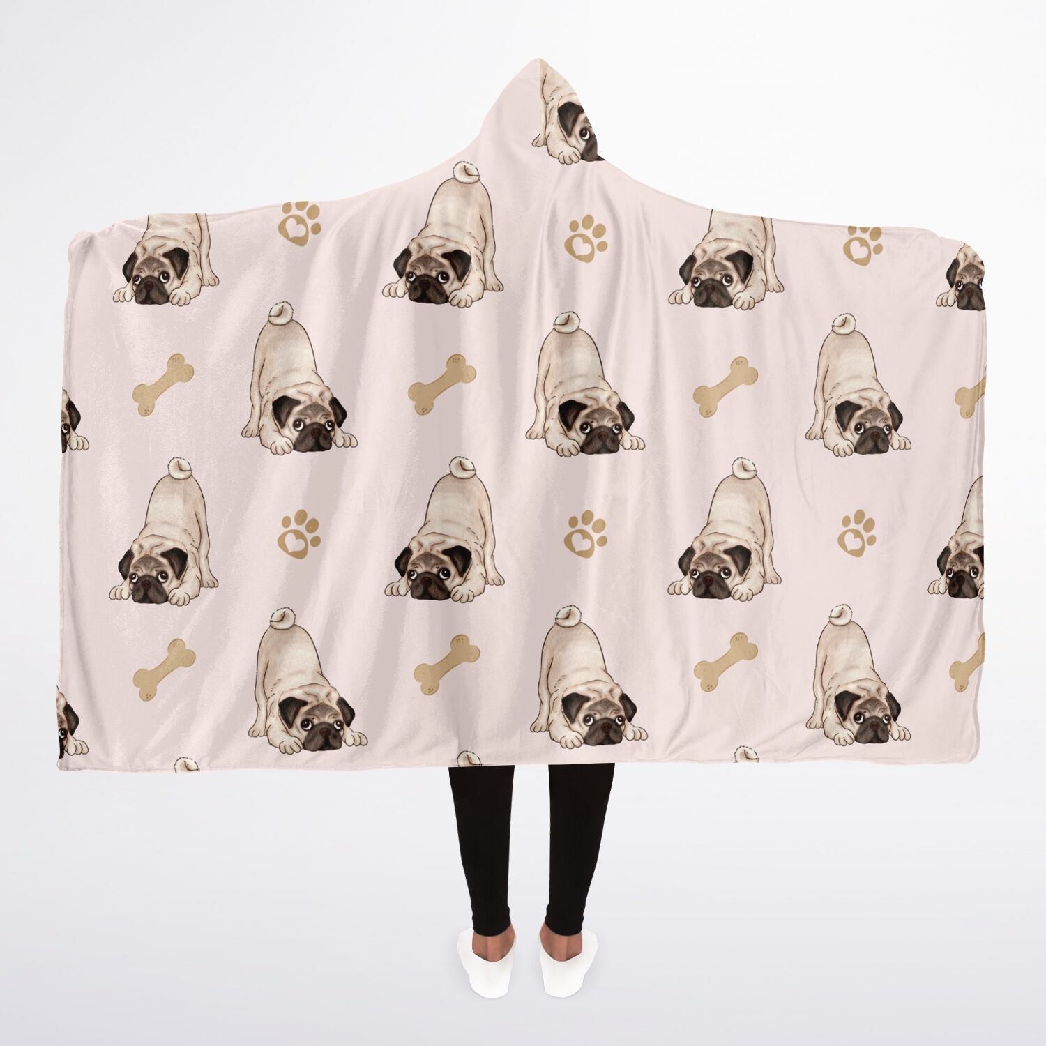 Pug & Snug – The Coziest Hooded Blanket for Pug Lovers! - Real Rad Boutique