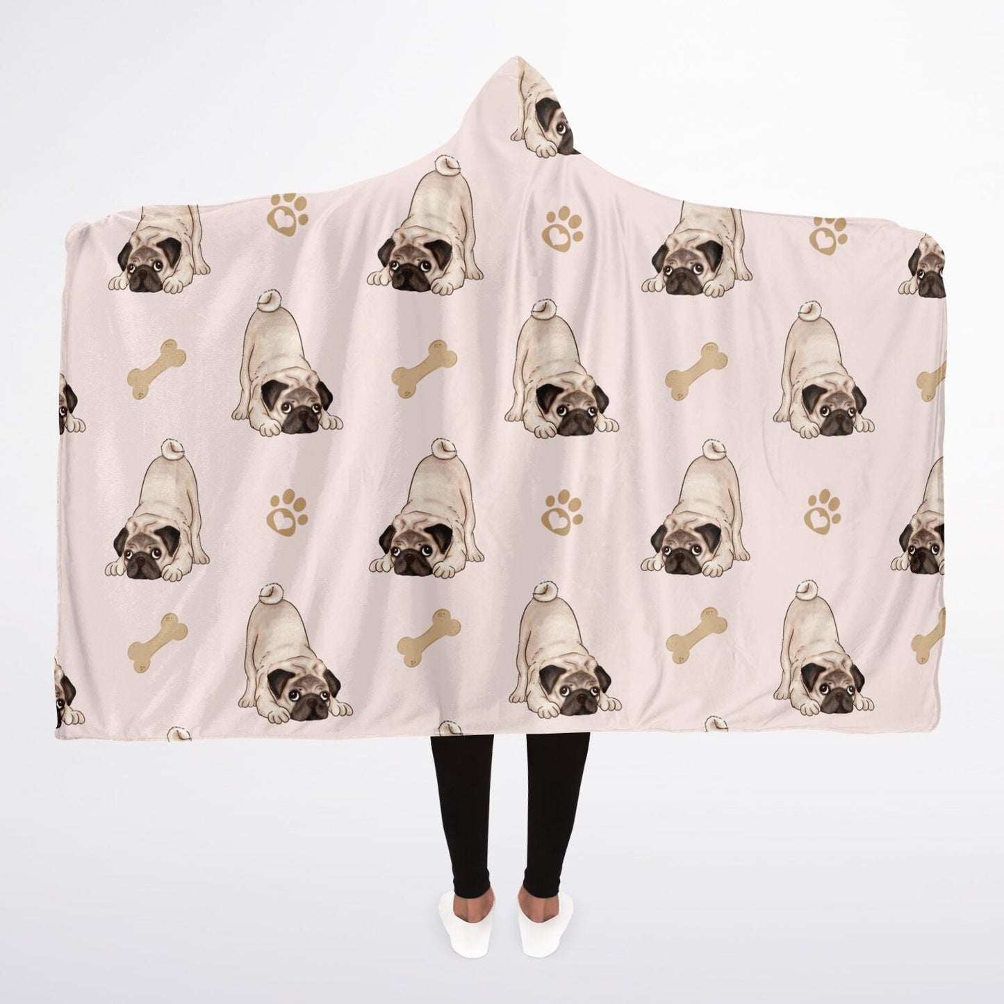 Pug & Snug – The Coziest Hooded Blanket for Pug Lovers! - Real Rad Boutique