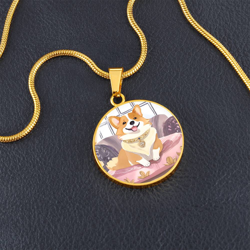 Regal Corgi Graphic Necklace - Real Rad Boutique