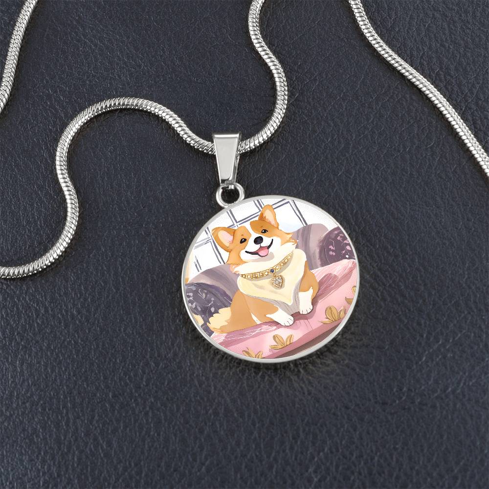 Regal Corgi Graphic Necklace - Real Rad Boutique