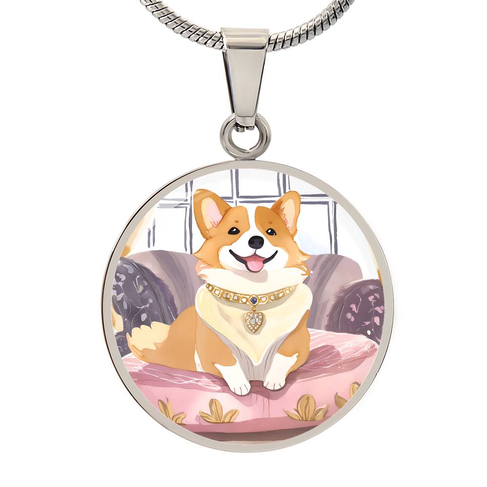 Regal Corgi Graphic Necklace - Real Rad Boutique