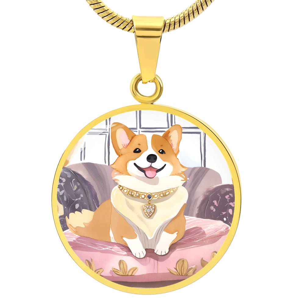 Regal Corgi Graphic Necklace - Real Rad Boutique