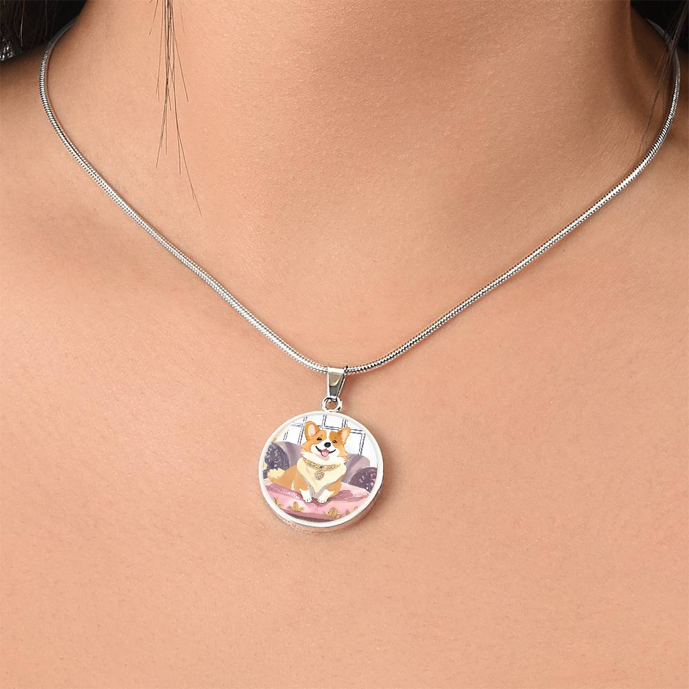 Regal Corgi Graphic Necklace - Real Rad Boutique
