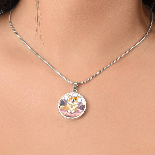 Regal Corgi Graphic Necklace - Real Rad Boutique