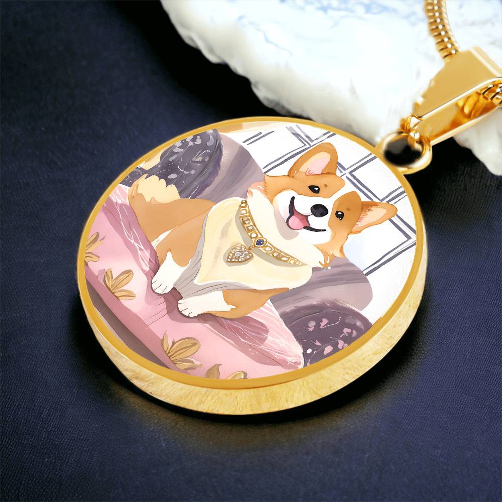 Regal Corgi Graphic Necklace - Real Rad Boutique