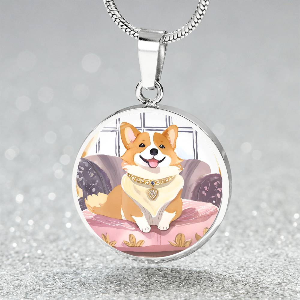 Regal Corgi Graphic Necklace - Real Rad Boutique