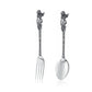 Skeleton Skull Spoon & Fork Set – Stainless Steel Angel/Mermaid Design Flatware - Real Rad Boutique