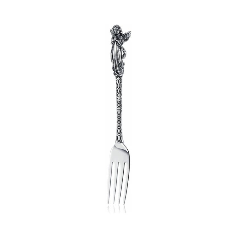 Skeleton Skull Spoon & Fork Set – Stainless Steel Angel/Mermaid Design Flatware - Real Rad Boutique