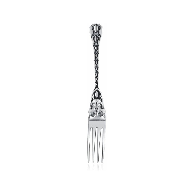 Skeleton Skull Spoon & Fork Set – Stainless Steel Angel/Mermaid Design Flatware - Real Rad Boutique