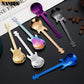 Stainless Steel Guitar Teaspoon – Colorful Creative Coffee Spoon in 7 Stunning Colors - Real Rad Boutique