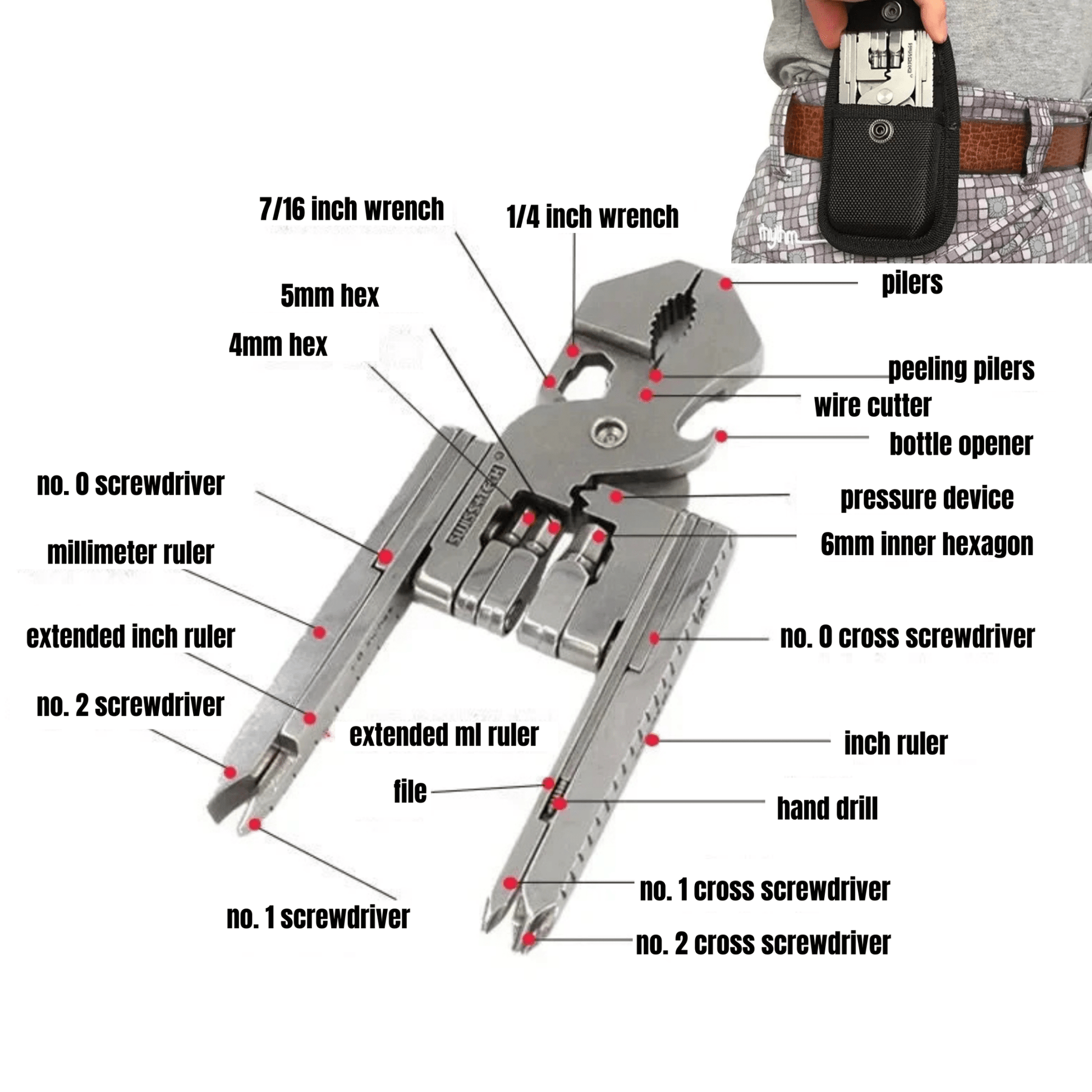 SWISS+TECH 22 - in - 1 Multifunctional Folding Tool - Real Rad Boutique