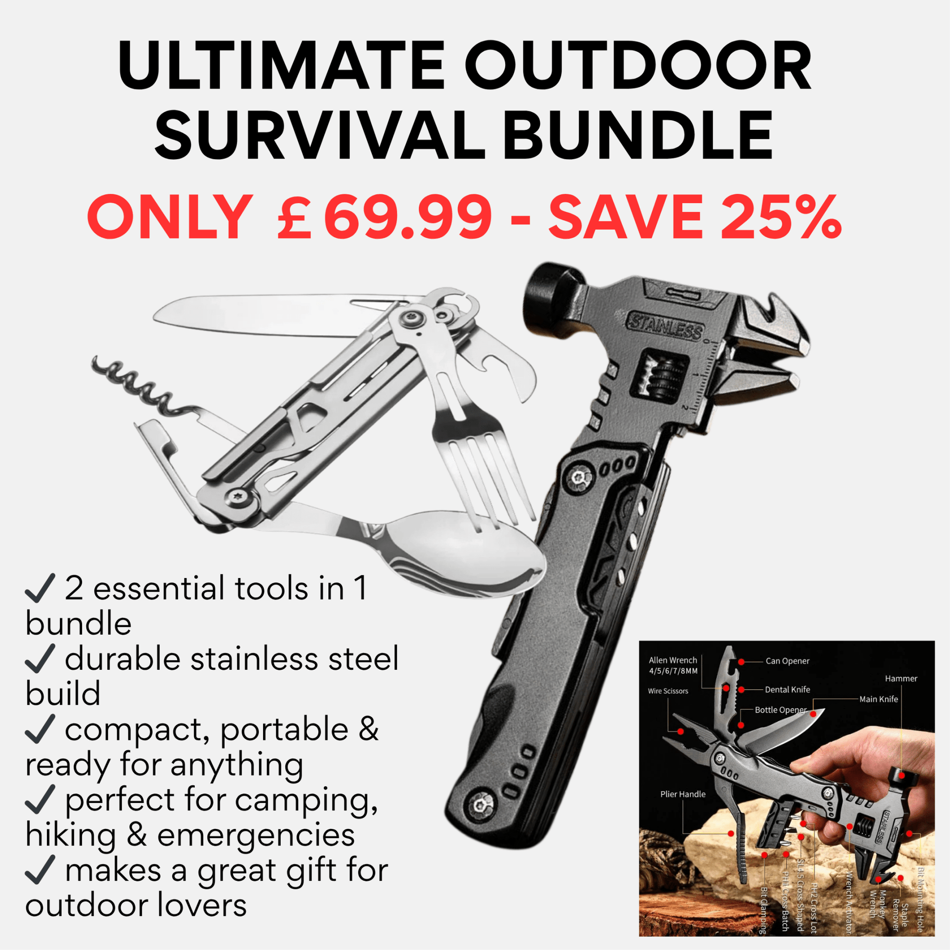 The Ultimate Outdoor Survival Bundle - Real Rad Boutique