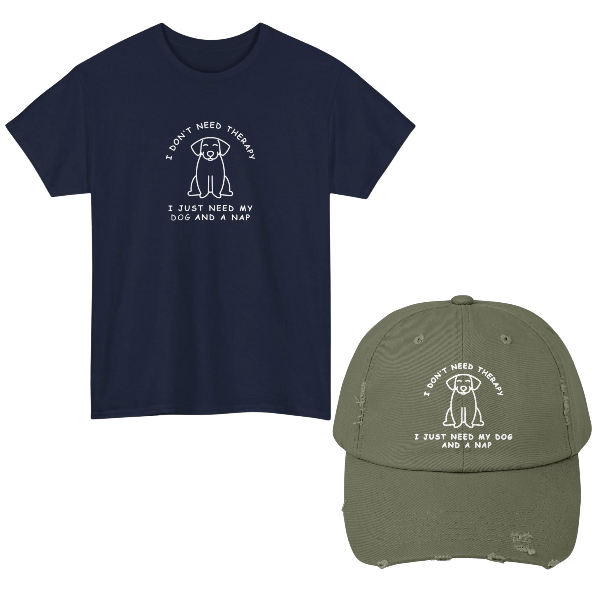 Therapy Dog T - Shirt and Cap Bundle - Real Rad Boutique