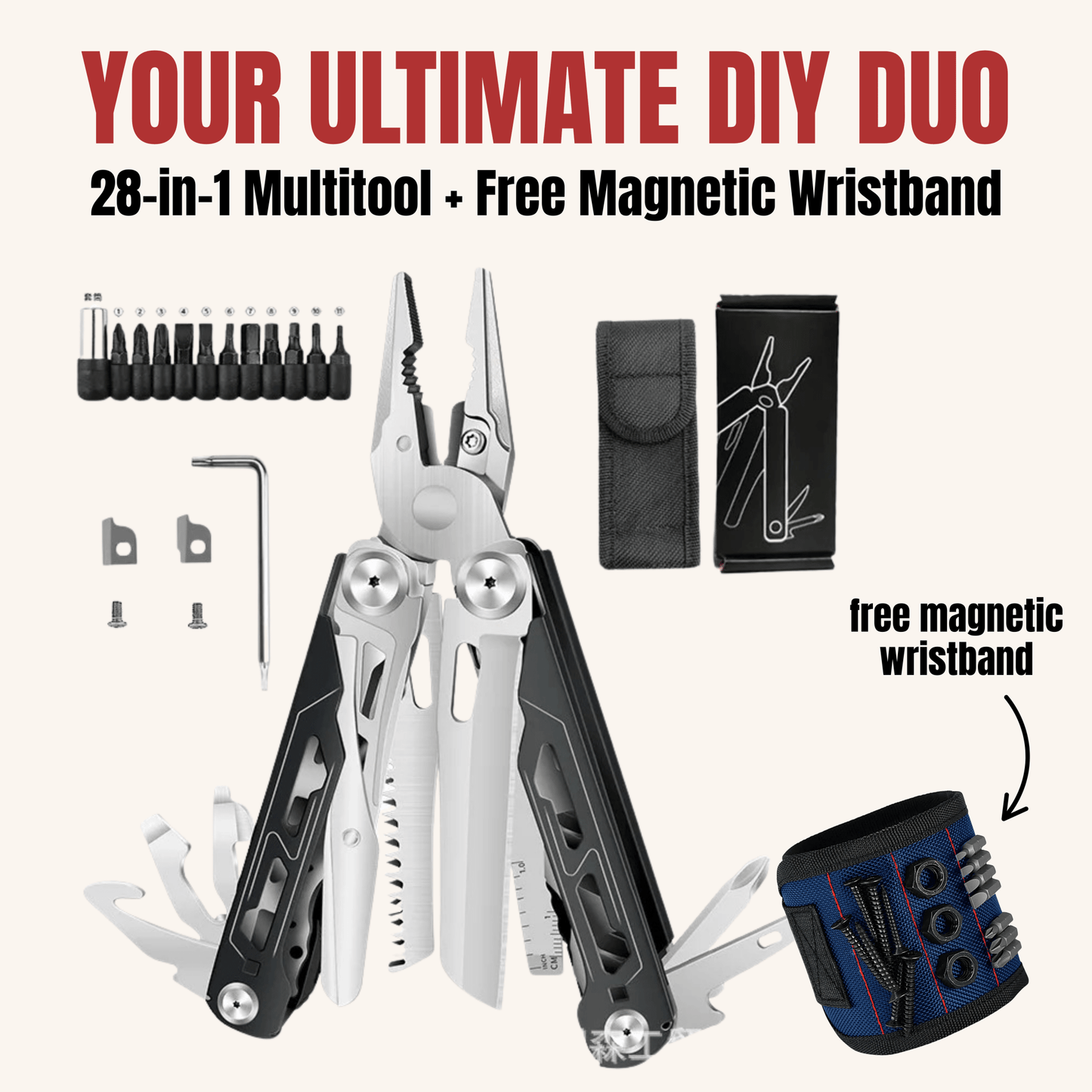 Ultimate Outdoor Repair Kit — Multitool + FREE Magnetic Wristband - Real Rad Boutique