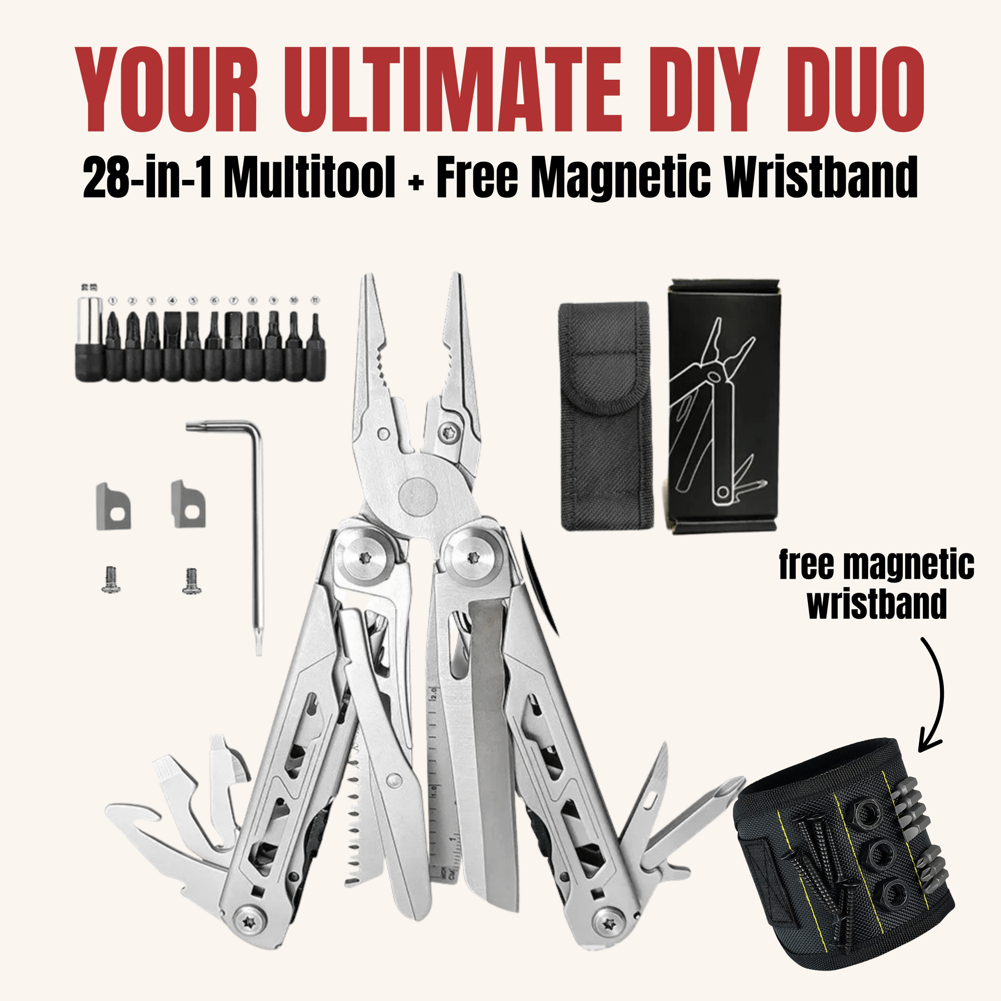 Ultimate Outdoor Repair Kit — Multitool + FREE Magnetic Wristband - Real Rad Boutique