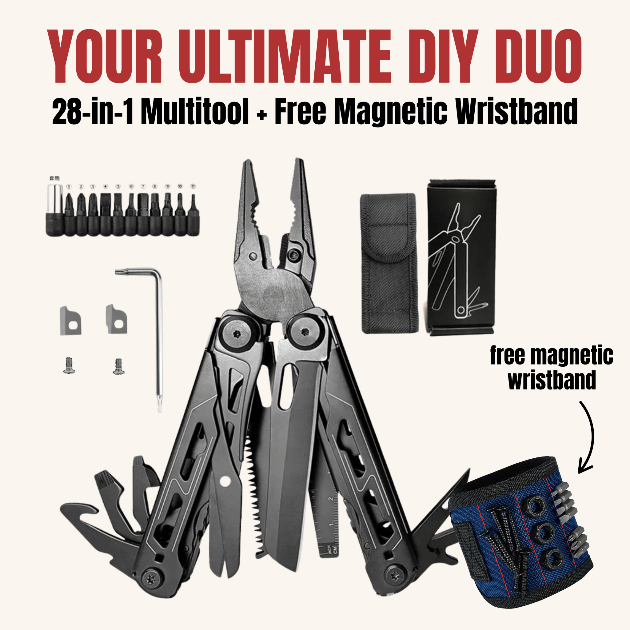Ultimate Outdoor Repair Kit — Multitool + FREE Magnetic Wristband - Real Rad Boutique