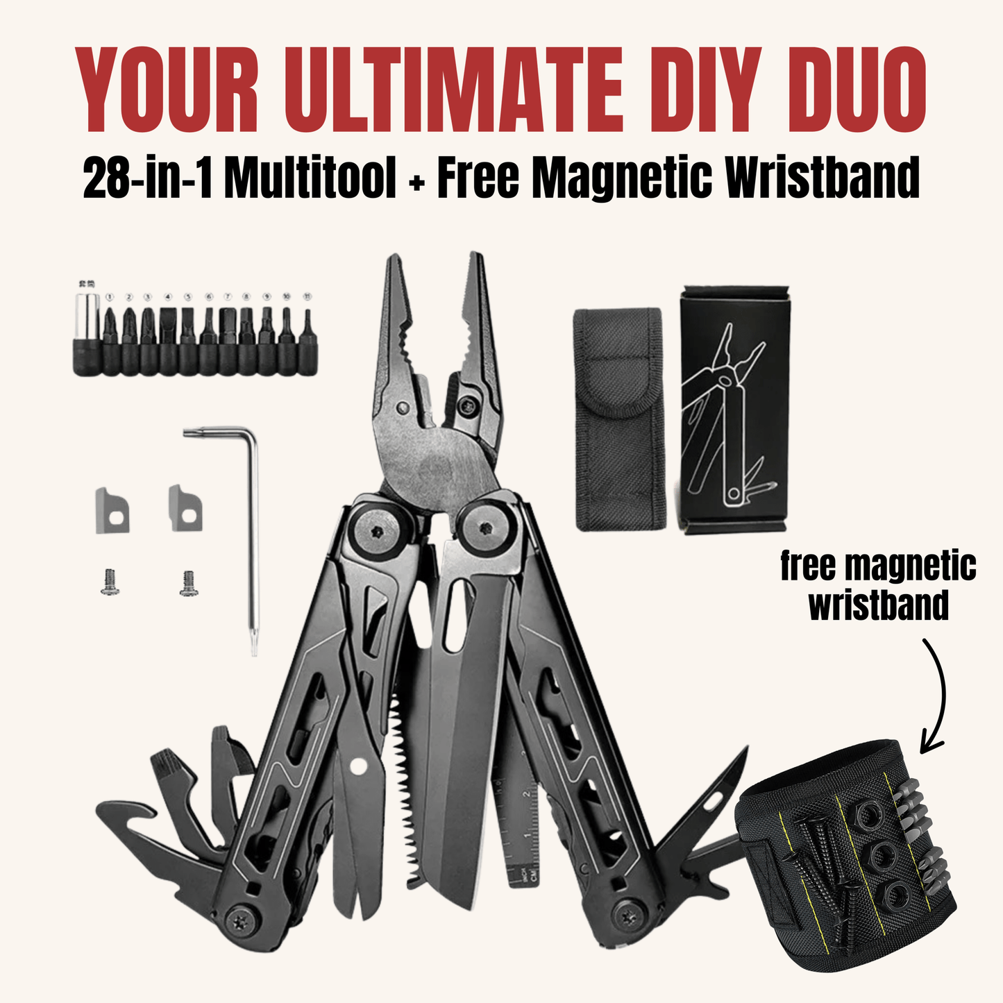 Ultimate Outdoor Repair Kit — Multitool + FREE Magnetic Wristband - Real Rad Boutique