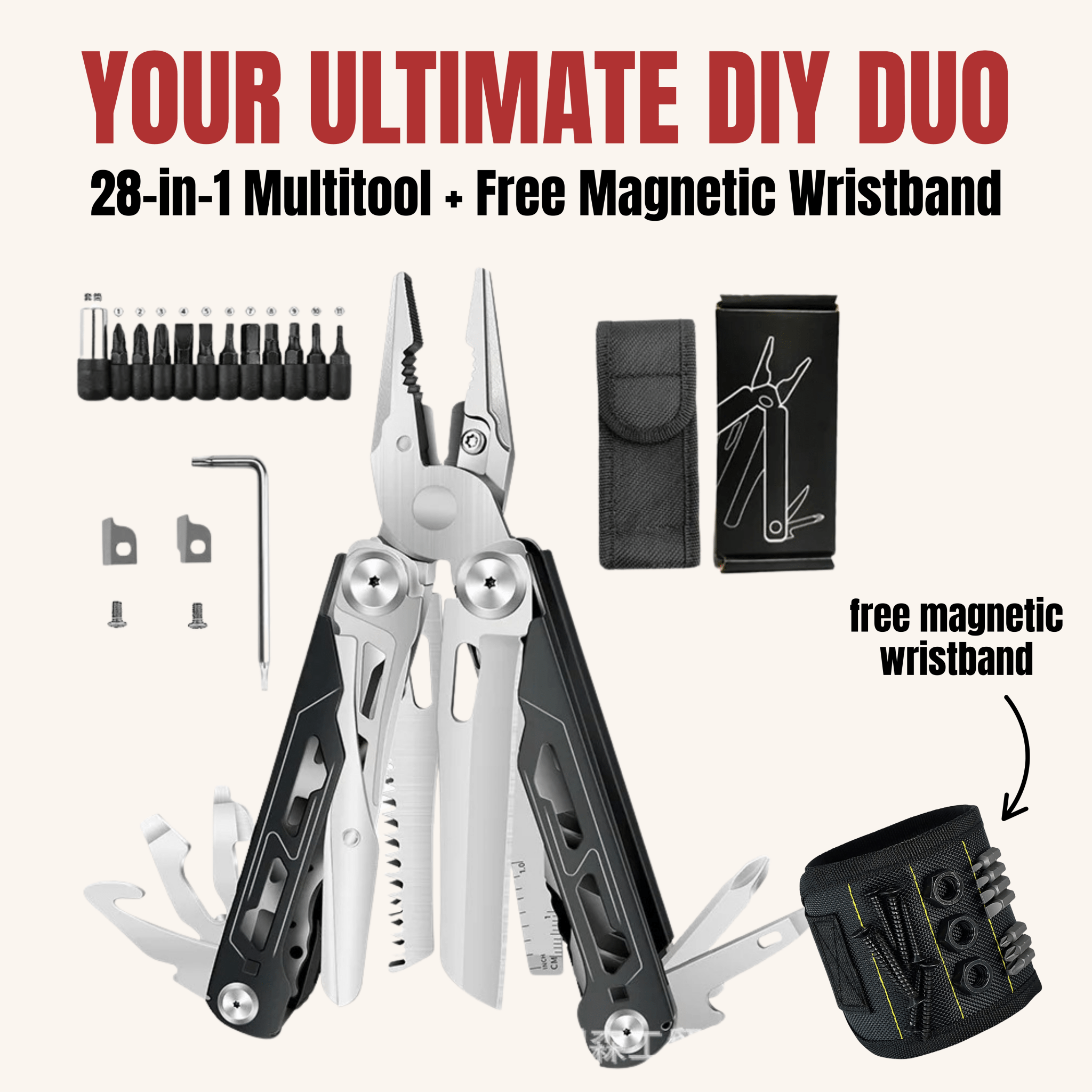 Ultimate Outdoor Repair Kit — Multitool + FREE Magnetic Wristband - Real Rad Boutique