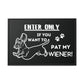 Wiener Lovers Welcome - Matte Canvas, Black Frame - Real Rad Boutique