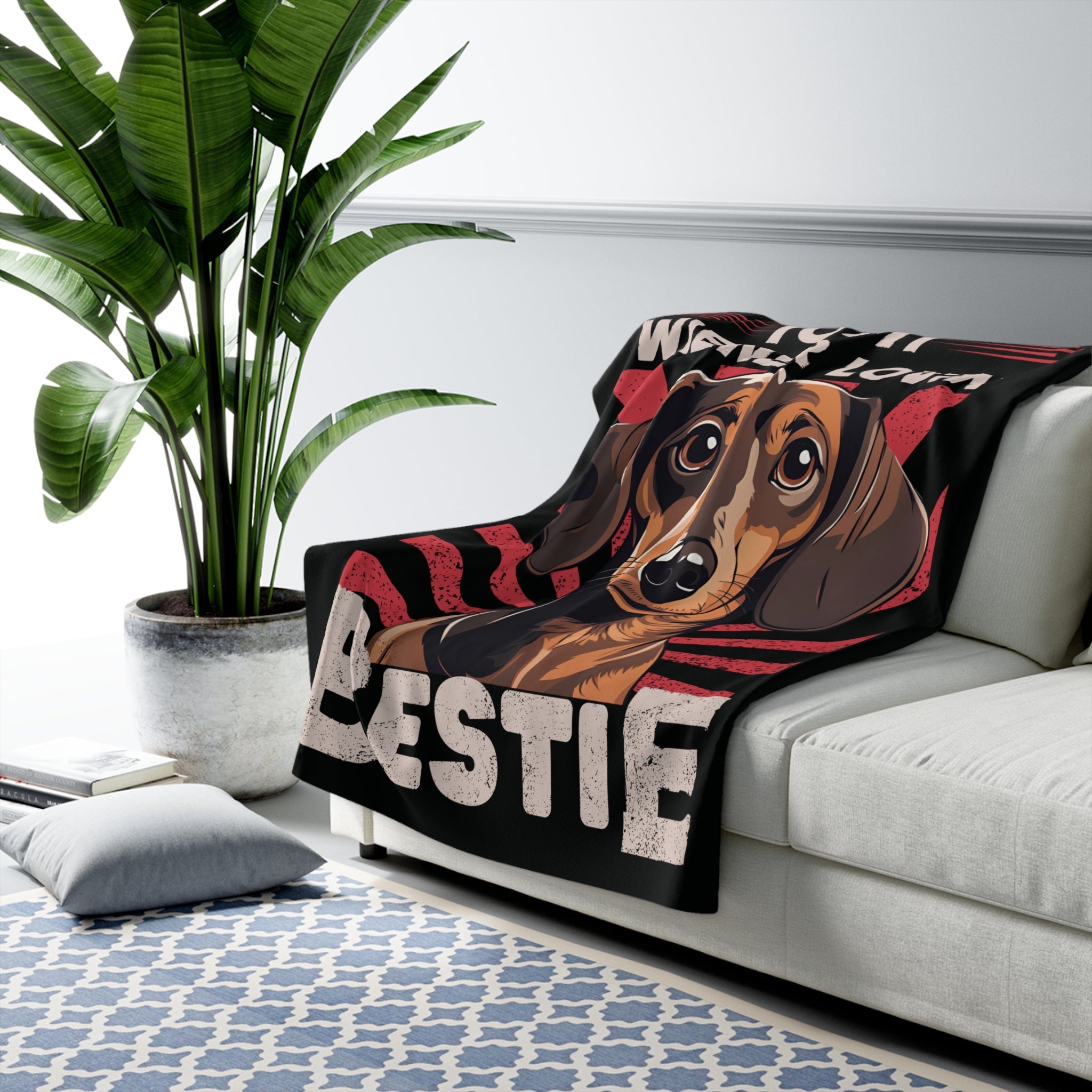 Wiener Lovin' Bestie - Sherpa Fleece Blanket - Real Rad Boutique