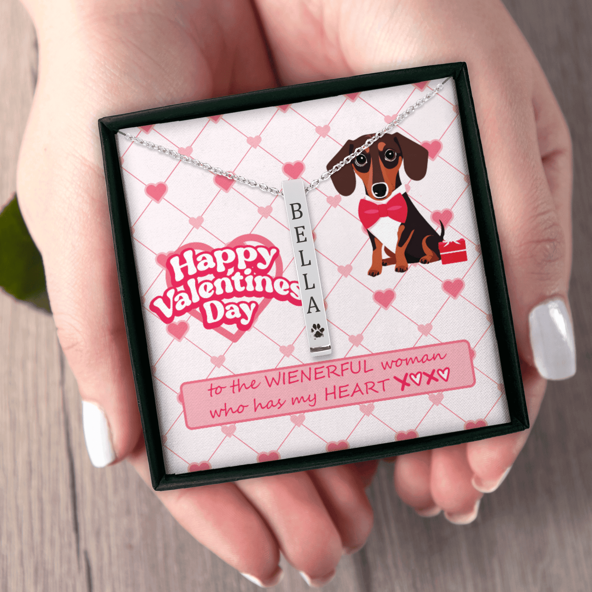 Wienerful Woman - Dachshund Valentine Necklace | Gift for Her - Real Rad Boutique