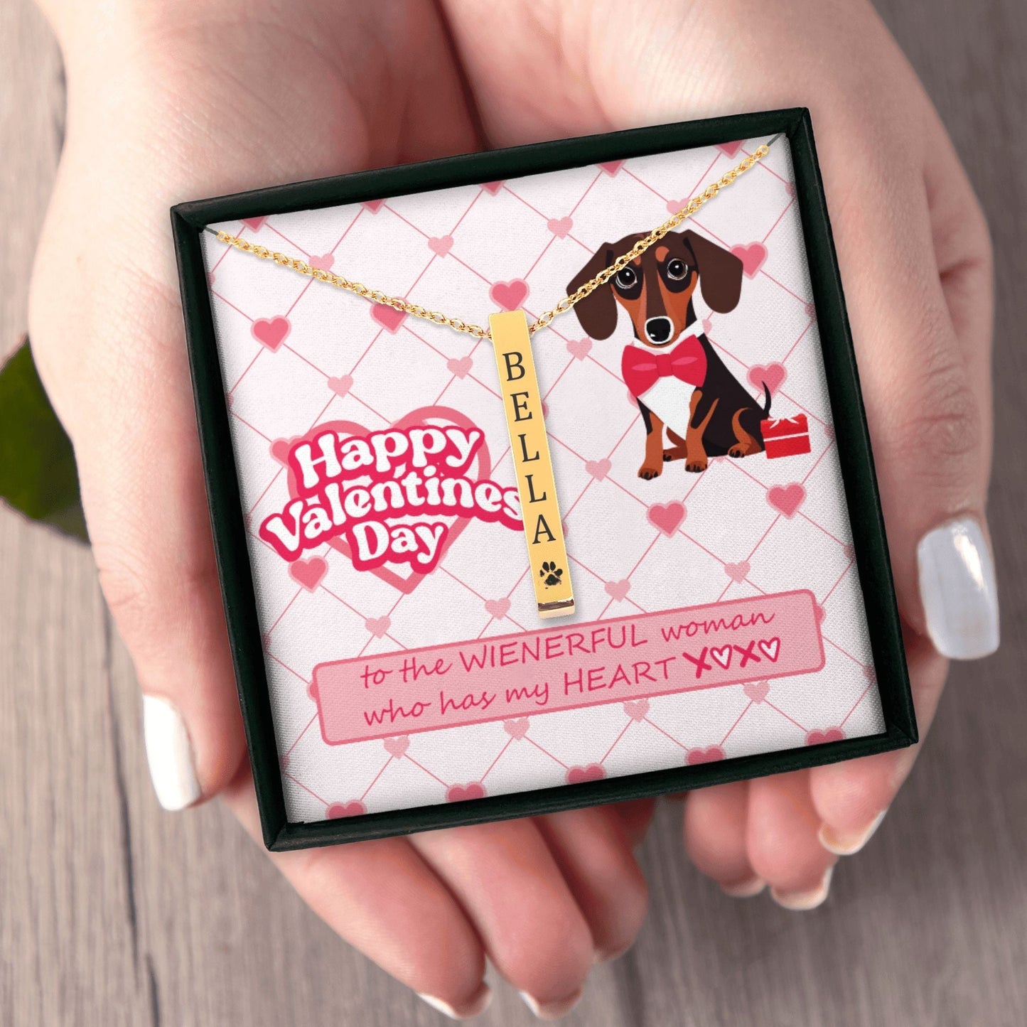 Wienerful Woman - Dachshund Valentine Necklace | Gift for Her - Real Rad Boutique