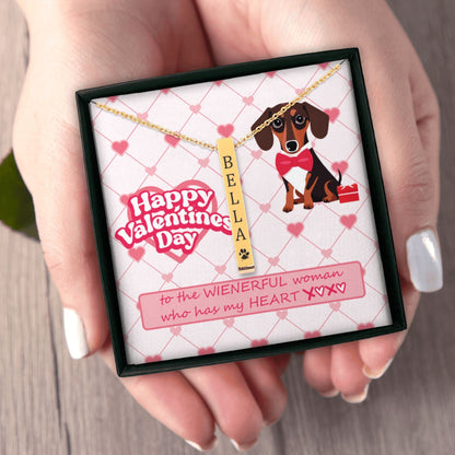 Wienerful Woman - Dachshund Valentine Necklace | Gift for Her - Real Rad Boutique