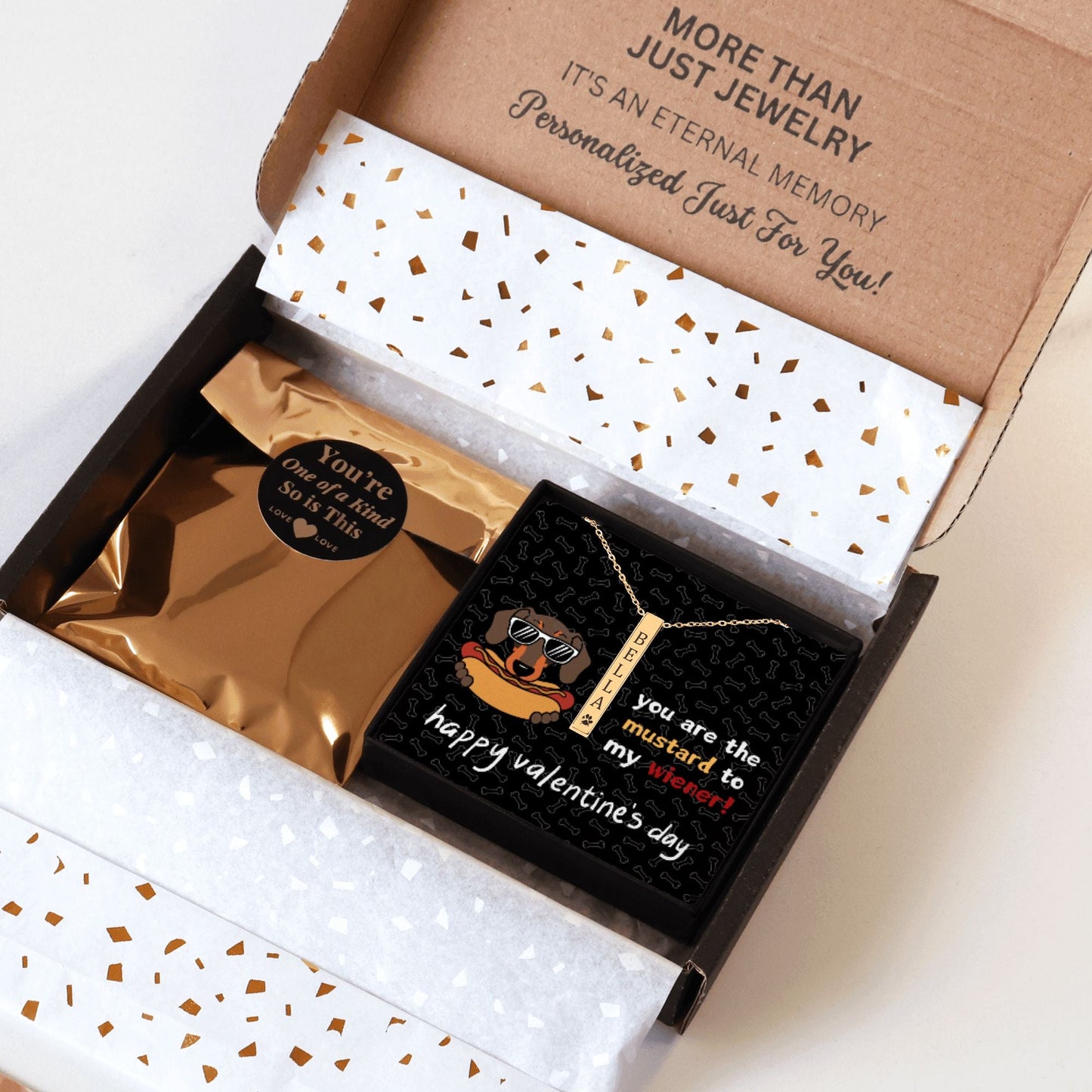 You Are The Mustard To My Wiener - Funny Dachshund Valentine Necklace | Gift for Her - Real Rad Boutique