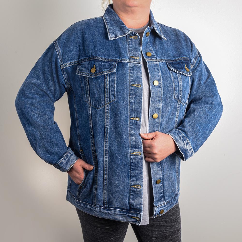 Adorable Weenies - Dachshund Oversized Women's Denim Jacket - Real Rad Boutique