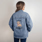 Adorable Weenies - Dachshund Oversized Women's Denim Jacket - Real Rad Boutique