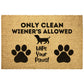 Clean Wiener Zone - Dachshund Outdoor Mat - Real Rad Boutique