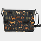 Dachshund with Flowers - Dachshund Vegan Leather Crossbody Purse - Real Rad Boutique