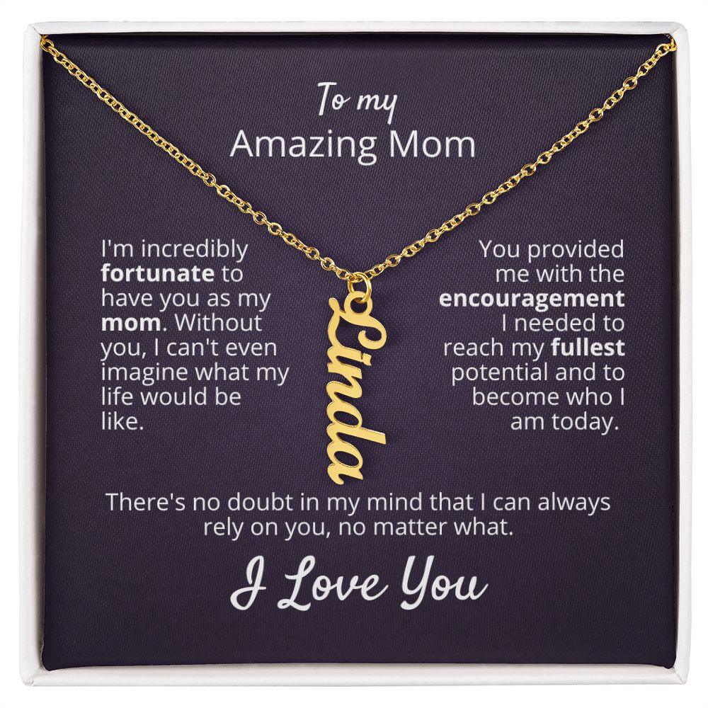 'Fortunate To Have You' Vertical Name Necklace - Real Rad Boutique