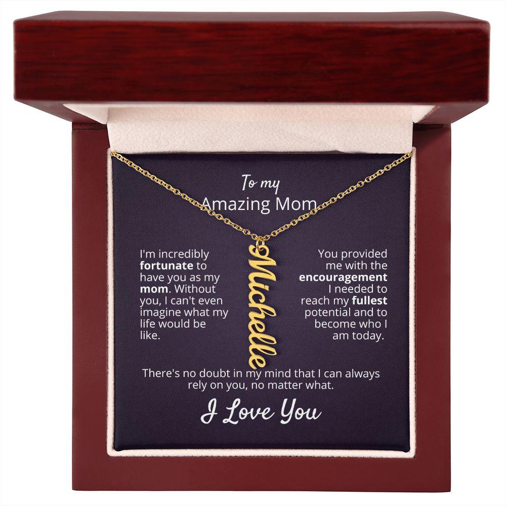 'Fortunate To Have You' Vertical Name Necklace - Real Rad Boutique