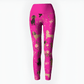 Hot Pink Blooms - Dachshund Yoga Leggings - Real Rad Boutique