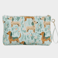Minty Floral Paws - Vegan Leather Makeup Bag - Real Rad Boutique