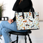 Springtime Dachshund - Vegan Leather Tote Bag - Real Rad Boutique