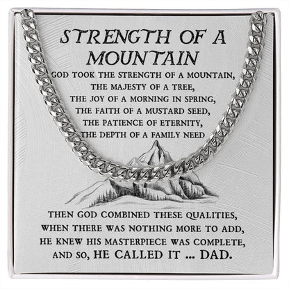 'Strength of a Mountain' Cuban Link Chain - Real Rad Boutique