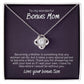 'Wonderful Bonus Mom - Son' Love Knot Necklace - Real Rad Boutique